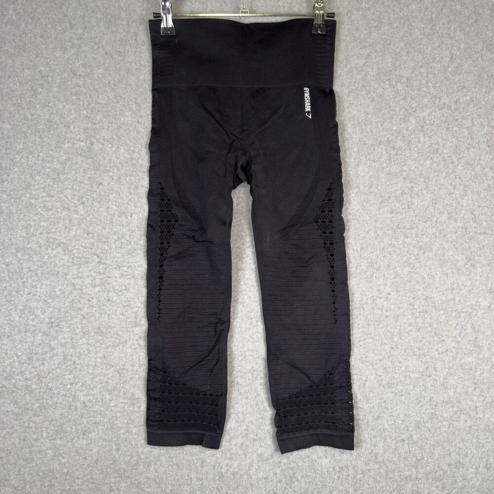 Gymshark Leggings Girl Small Energy Seamless Compression Black Crop XS
